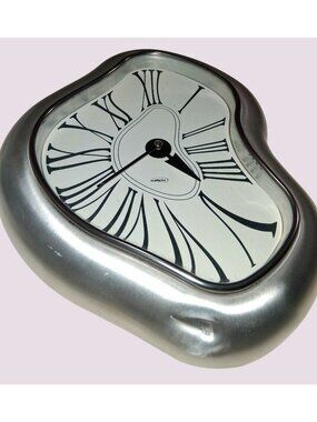 Kirch Melting Wall Clock Inspired By Salvador Dali Art Surreal Design With Roman